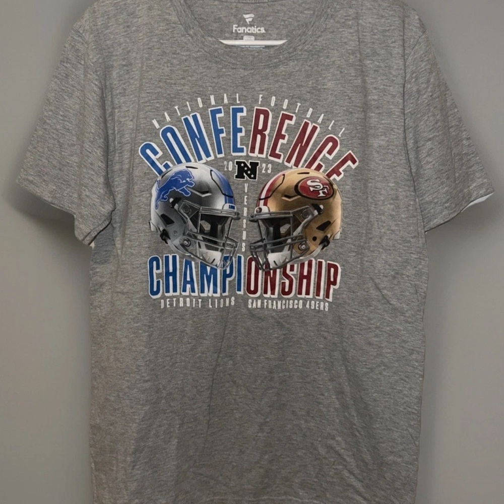 Fanatics NFL Detroit Lions - SF 49ers 2023 NFC Championship T-Shirt Sz M NWT